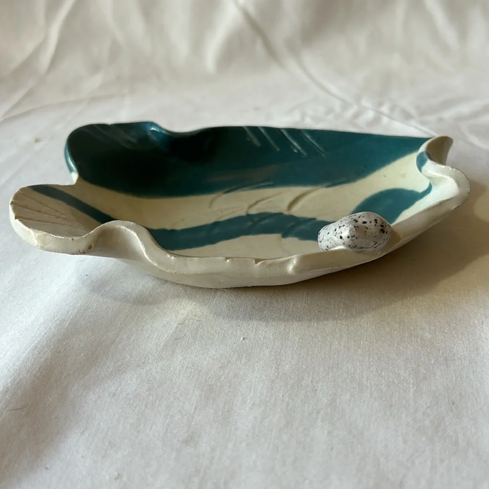 Pottery Fish Shaped Soap Dish Handmade